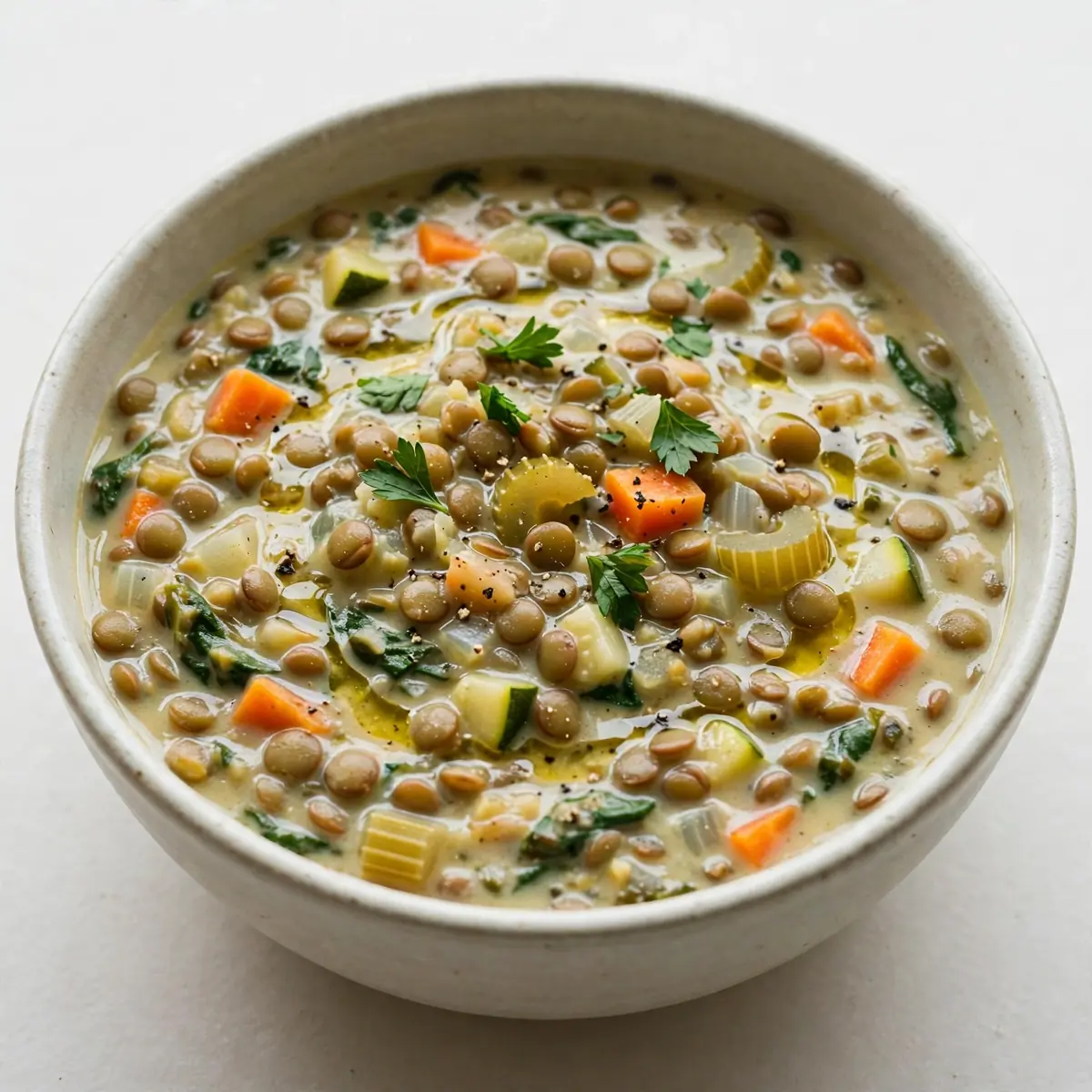 Speedy Weeknight Creamy Lentil Vegetable Soup Recipe