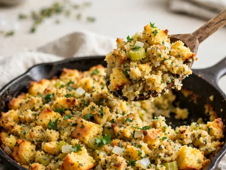 Cast Iron Skillet Cornbread Stuffing