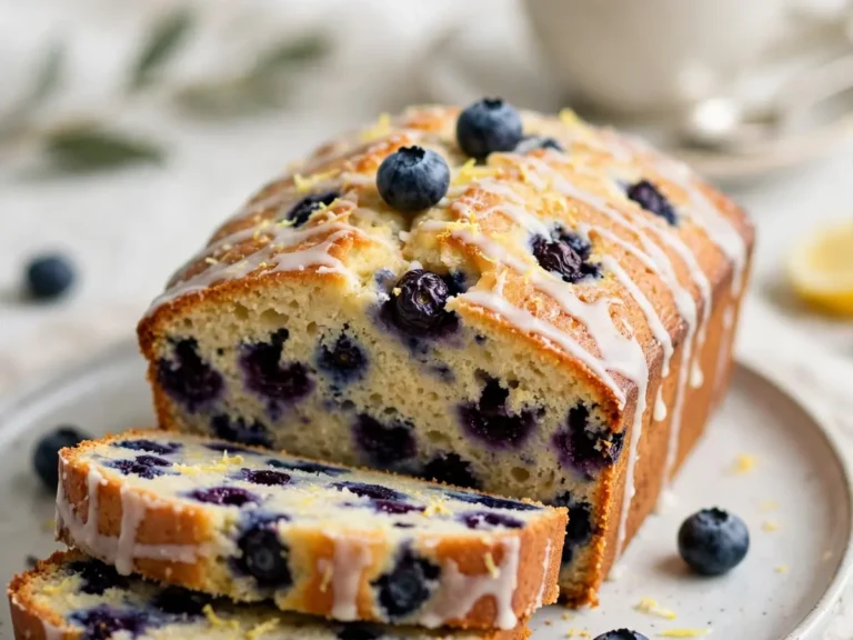 Lemon Blueberry Loaf Cake for Afternoon Tea