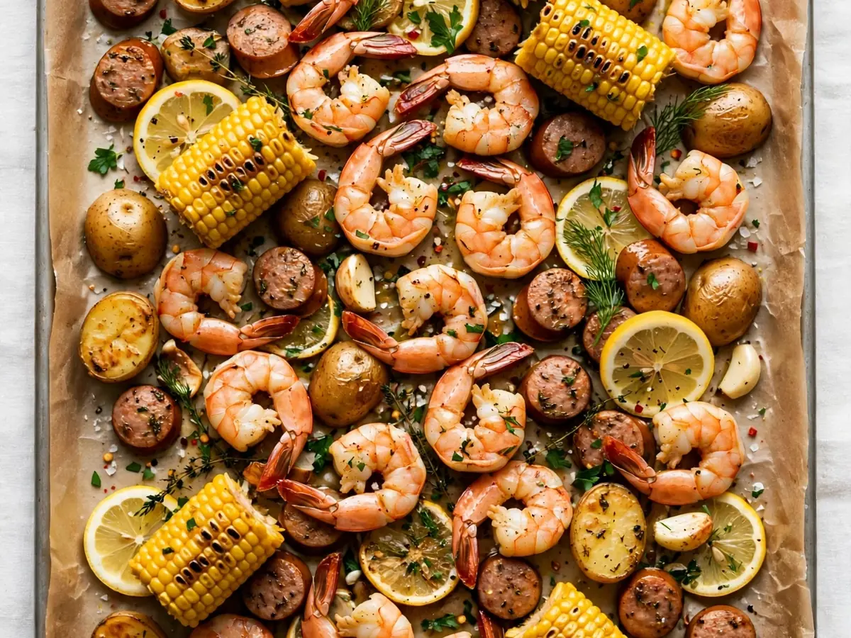 Sheet Pan Shrimp Boil for a Crowd