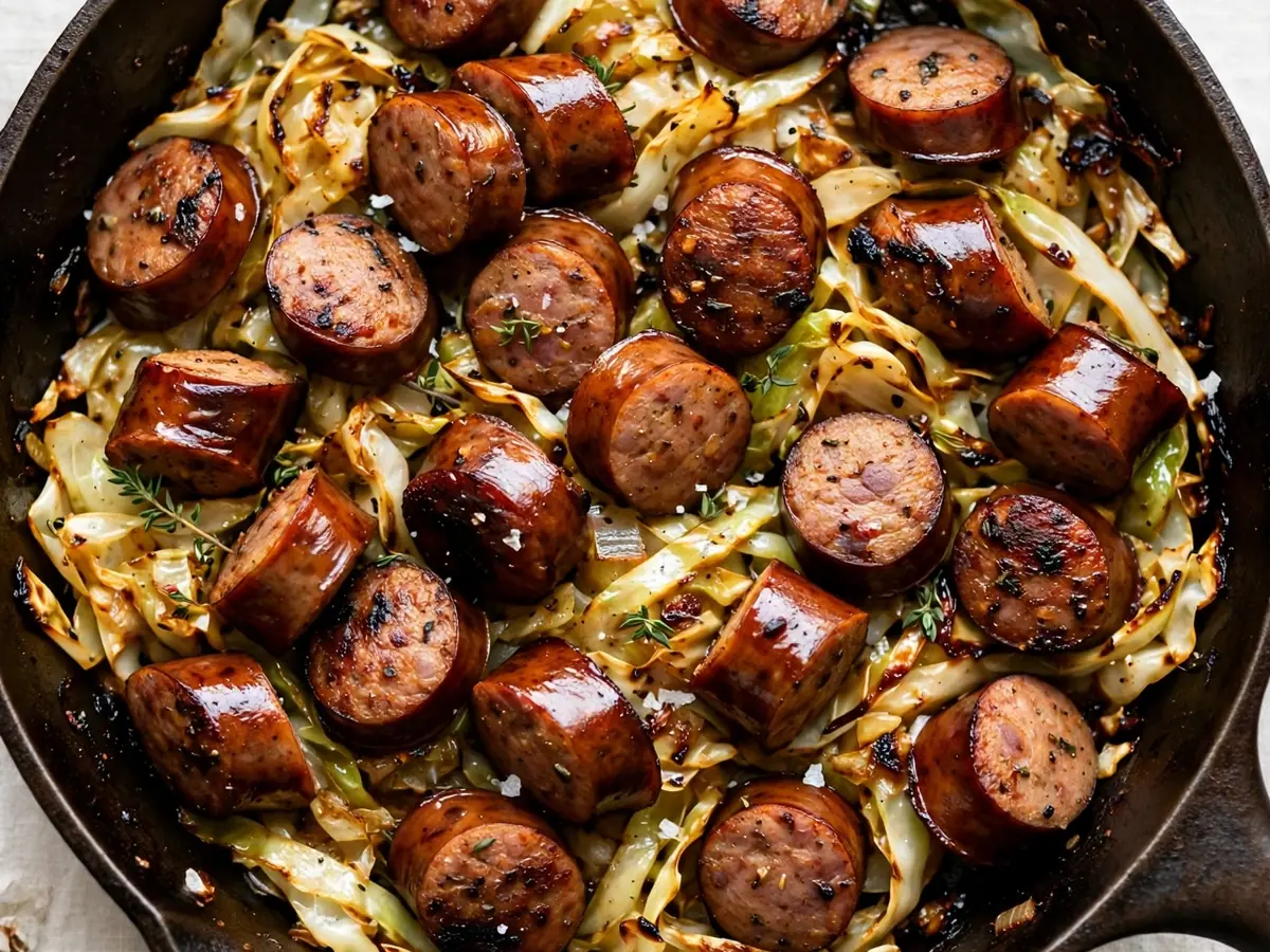 Smoked Sausage and Cabbage Skillet